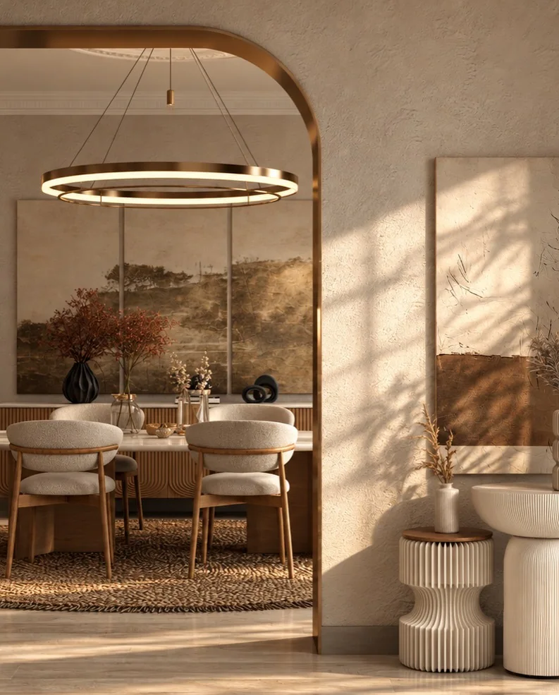 The Arched Villa — Dining through the arch
