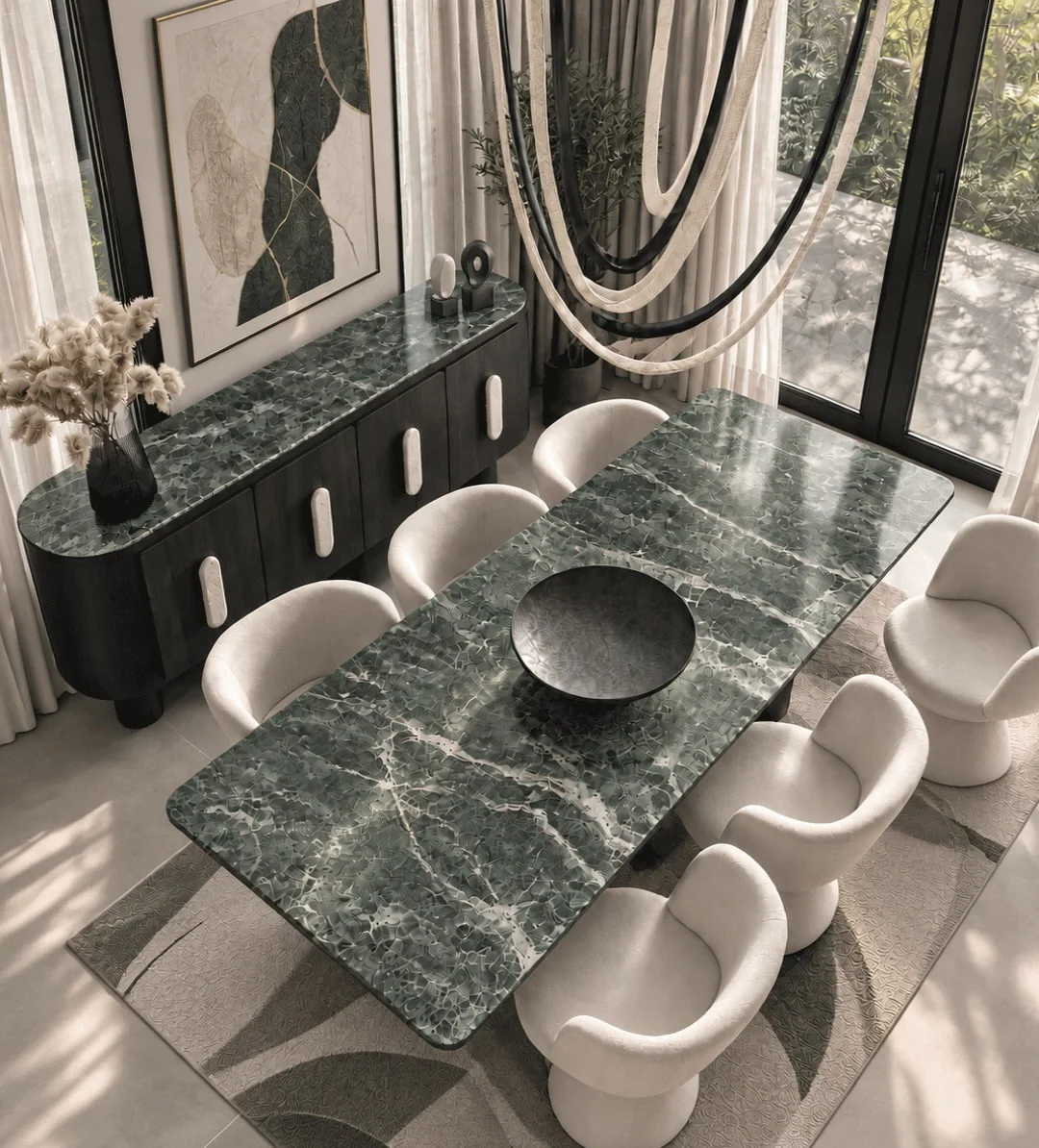 The Emerald Table — The table from above