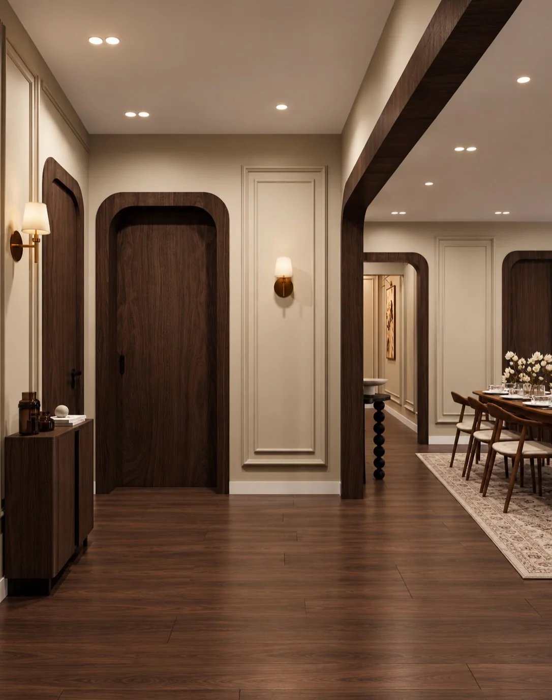 The Panelled Residence — Entrance hall