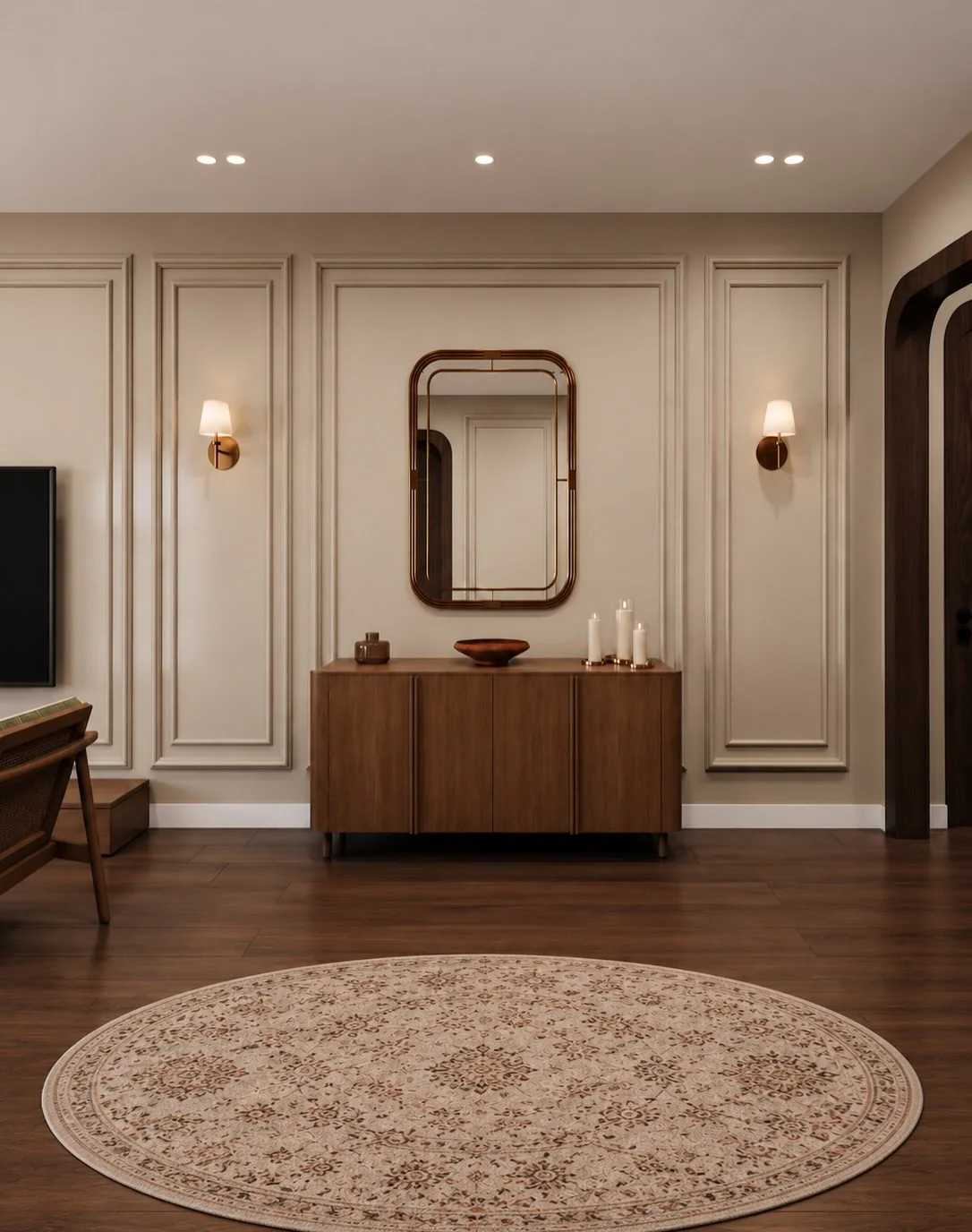 The Panelled Residence — Entrance console